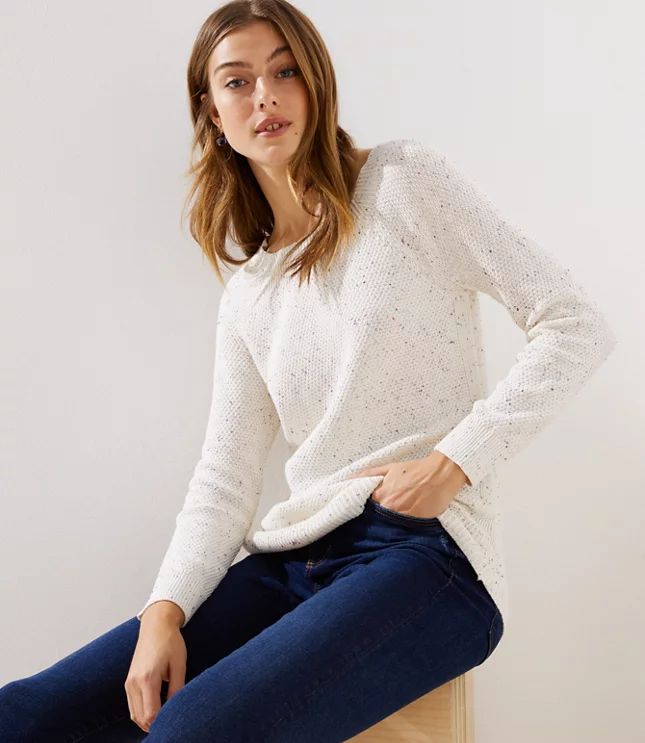 Textured Shirttail Sweater | LOFT | LOFT