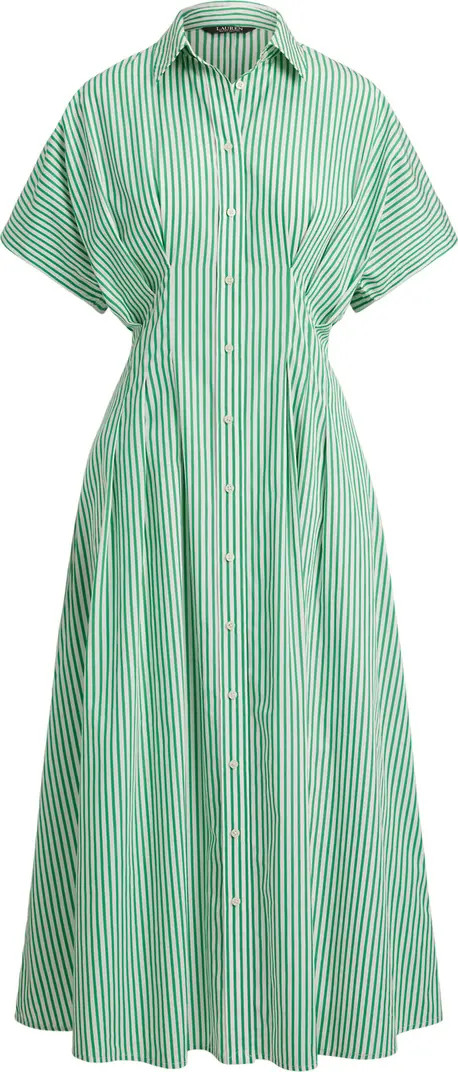 Stripe Cotton Midi Shirtdress | Nordstrom