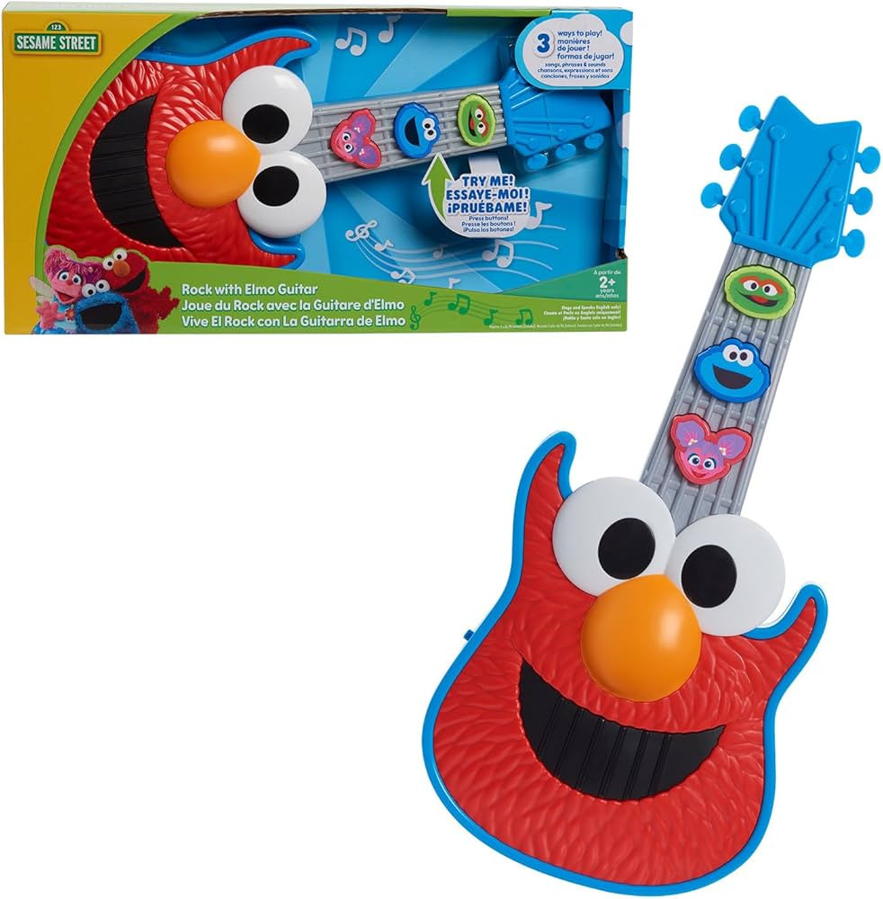 Sesame Street Rock with Elmo Guitar, Dress Up and Pretend Play, Lights and Sounds Preschool Music... | Amazon (US)