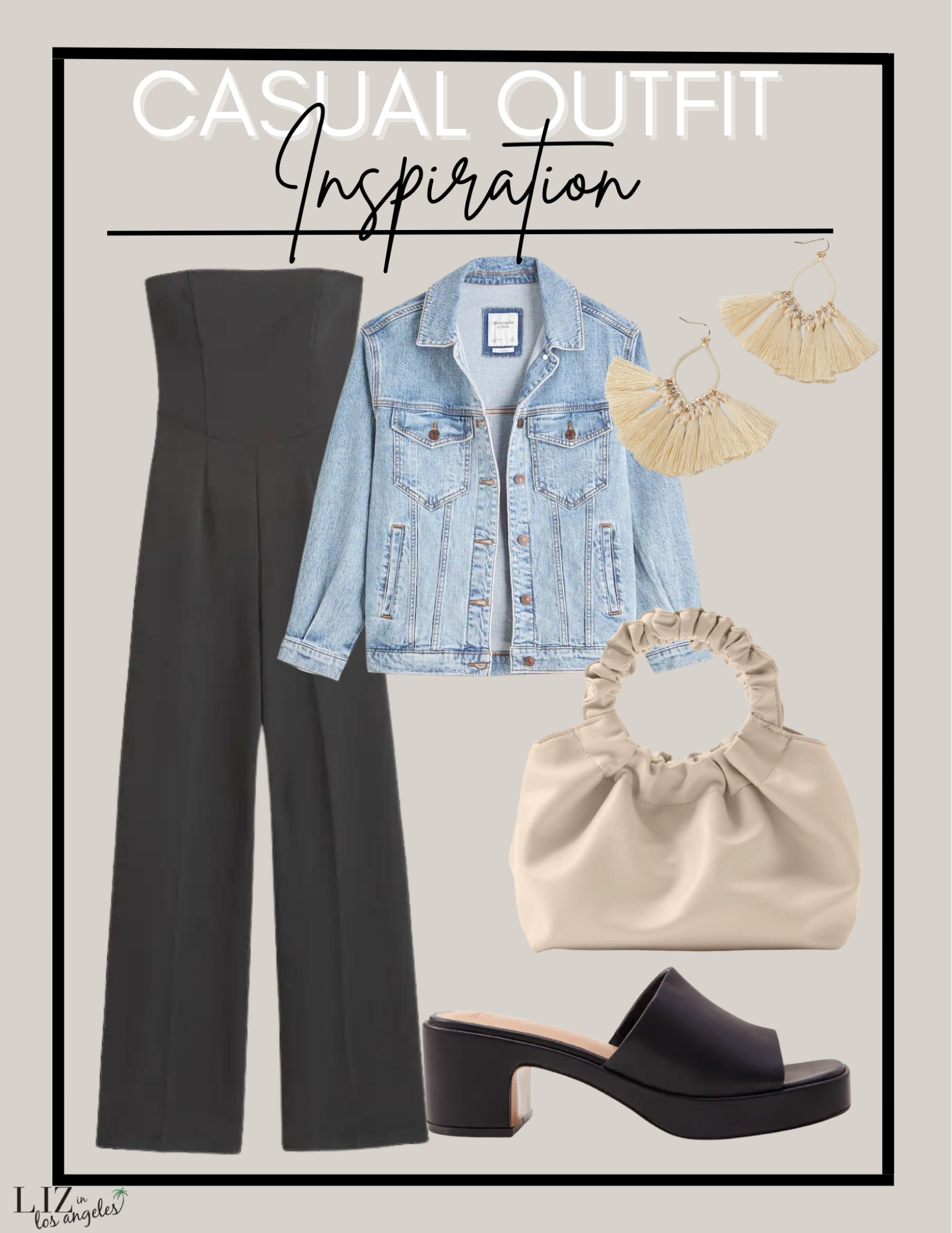 This casual outfit can be work for a date night or as a cute spring outfit. This black jumpsuit is such a versatile piece that you could wear as a wedding guest or for any spring transition look.

#LTKFind #LTKstyletip #LTKSeasonal