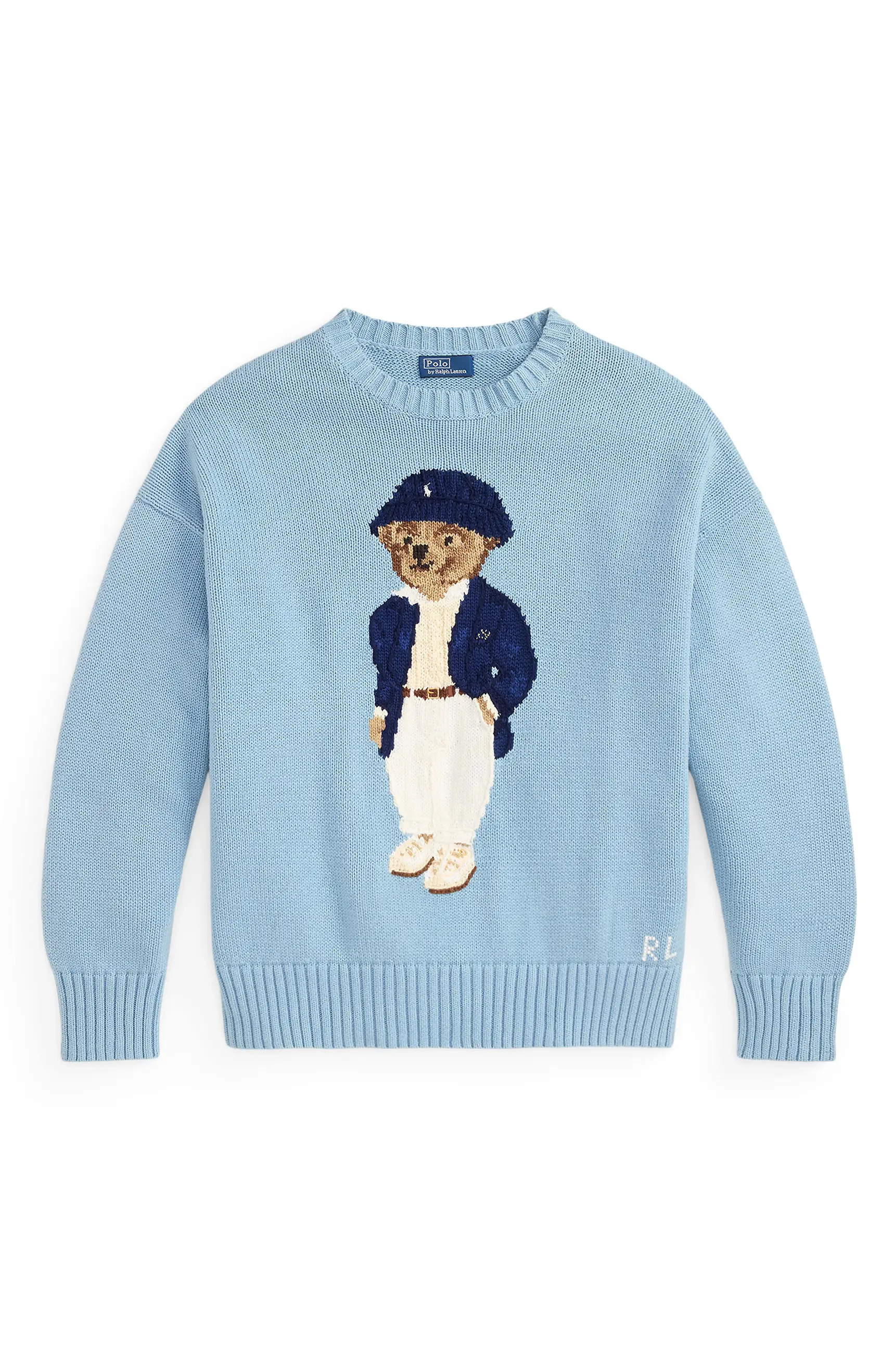 Oversize Polo Bear Cotton Sweater | Nordstrom