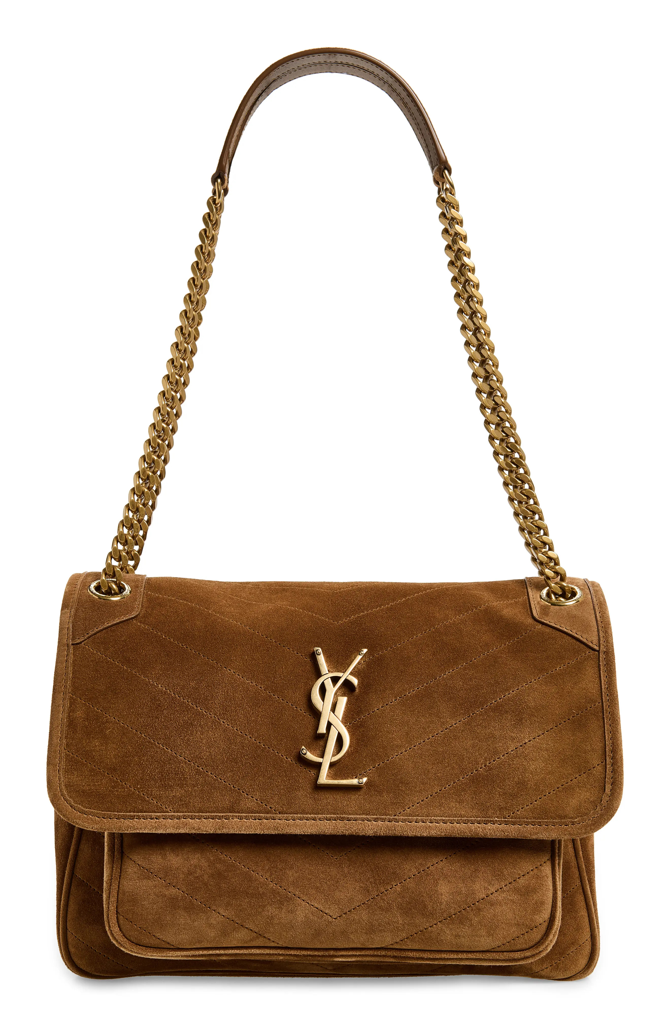 Saint Laurent Medium Niki Suede Shoulder Bag (Women) | Nordstrom | Nordstrom