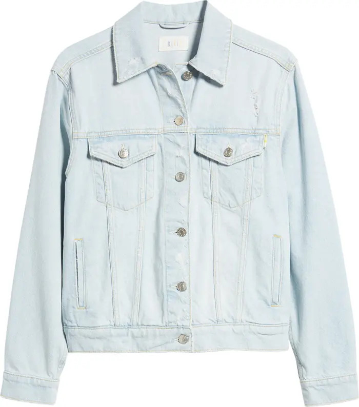 The Mulholland Distressed Denim Trucker Jacket | Nordstrom