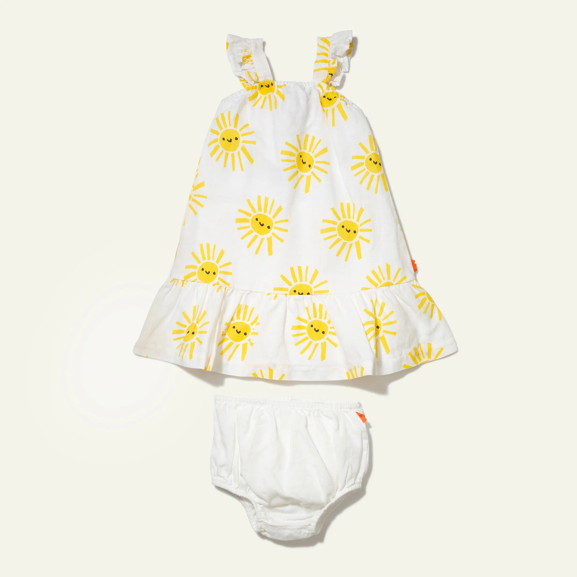 Linen Sun Baby Ruffle Dress | Mon Coeur