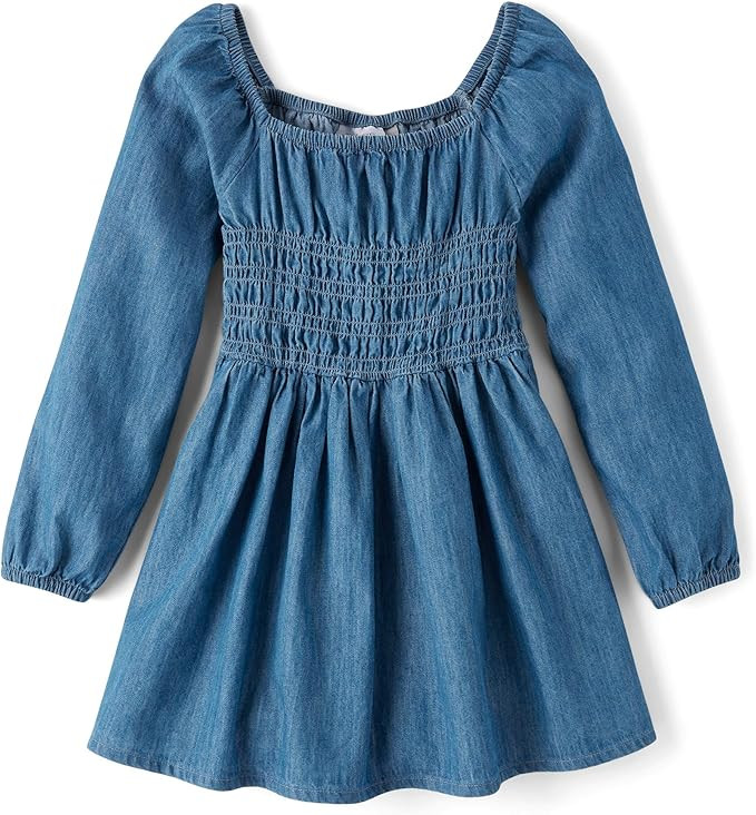 The Children's Place girls Long Sleeve Casual Dresses | Amazon (US)