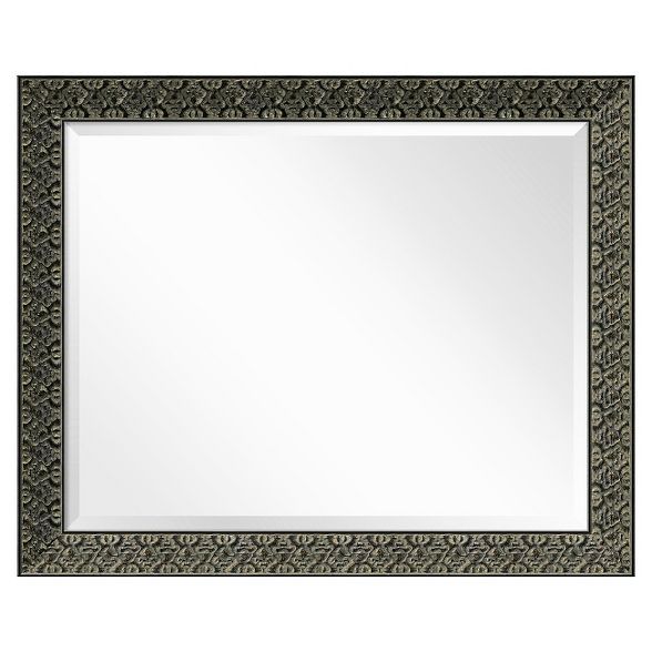 Intaglio Embossed Black Framed Wall Mirror - Amanti Art | Target