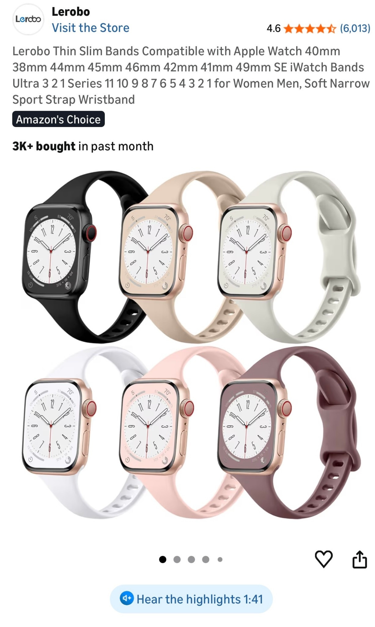 Easy to sanitize silicone Apple Watch bands✨