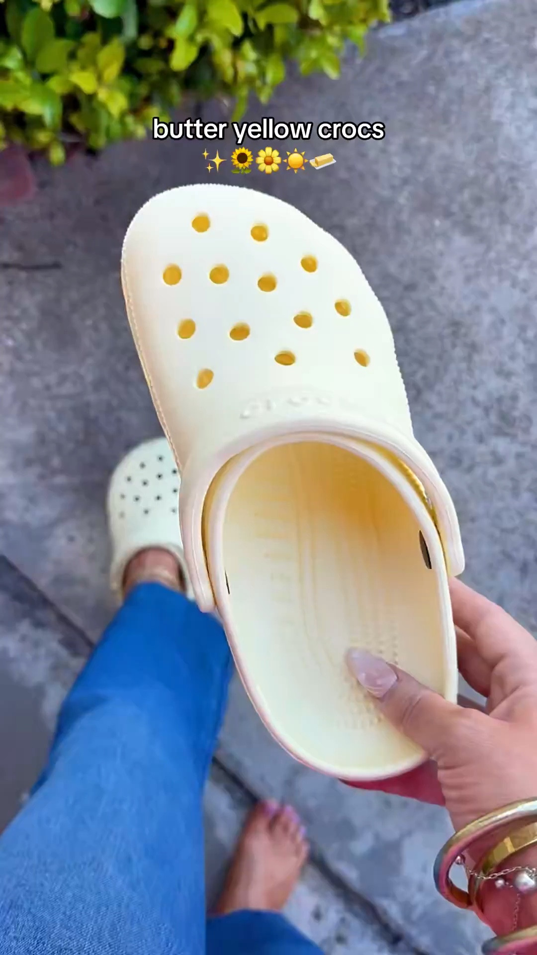 Butter yellow Crocs clogs = instant sunshine ☀️
Comfy, cute, and giving #crocs #crocsclogs #butteryellowcrocs #summercrocs #ad @Crocs  

 #LTKActive #LTKWorkwear #LTKTravel