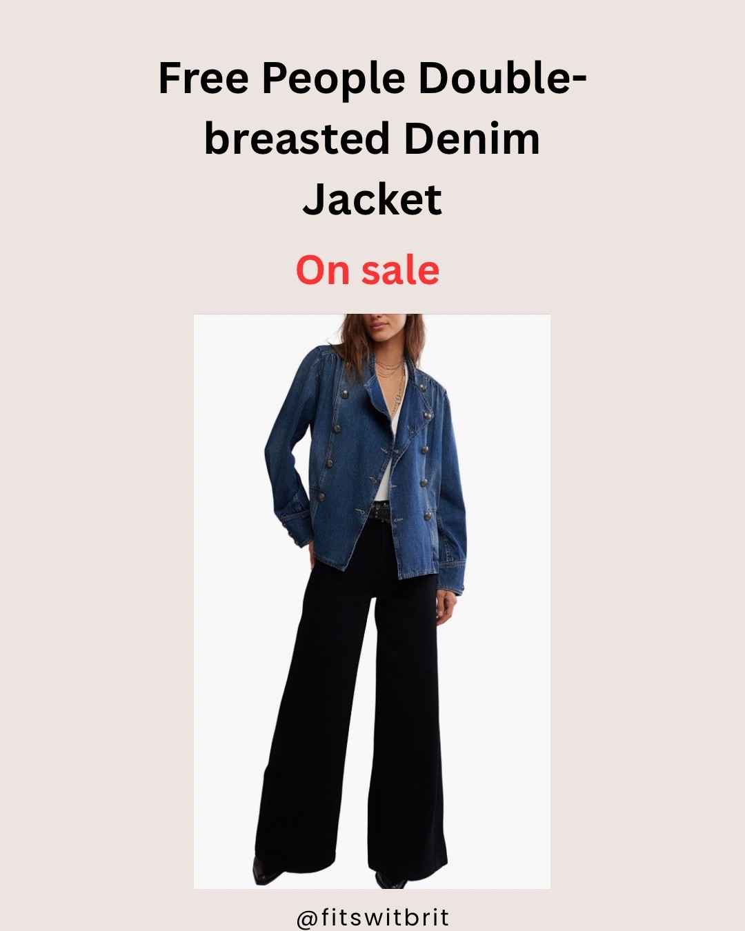 Free People Double-breasted Denim Jacket on sale  

#LTKSaleAlert