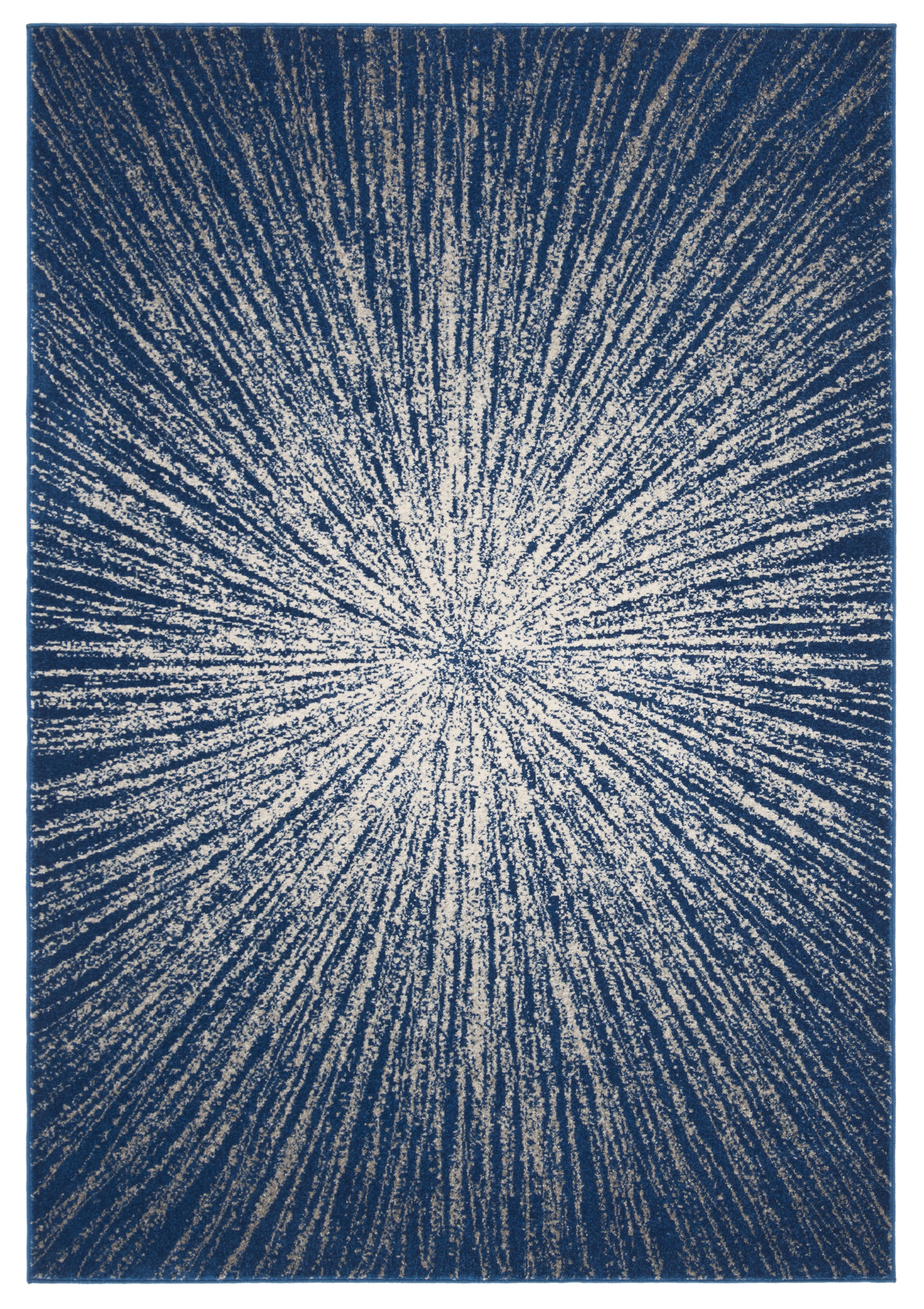 SAFAVIEH Evoke Vana Abstract Sunburst Area Rug, Navy/Ivory, 5'1" x 7'6" | Walmart (US)