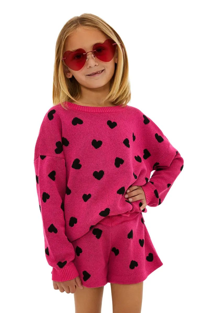 Kids' Little Callie Heart Crewneck Sweater | Nordstrom