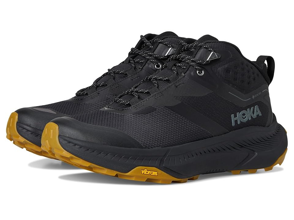 Hoka Transport Hike GTX(r) Men's Running Shoes Black/Black : 8.5 D - Medium, Synthetic | Zappos