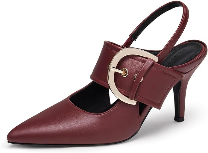 Coutgo Womens Slingback Pumps Work Shoes | Amazon (US)