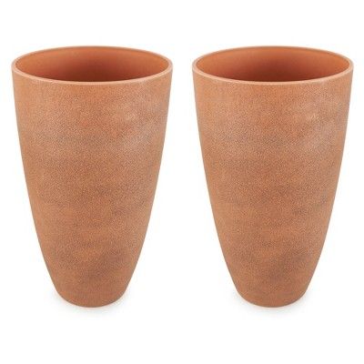 Algreen 43729 Acerra Weather Resistant Recycled Composite Vase Planter Pot 12 x 12 x 20 Inches, R... | Target