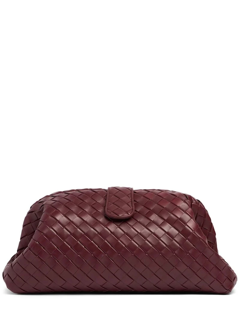 Maxi Lauren leather clutch | Luisaviaroma