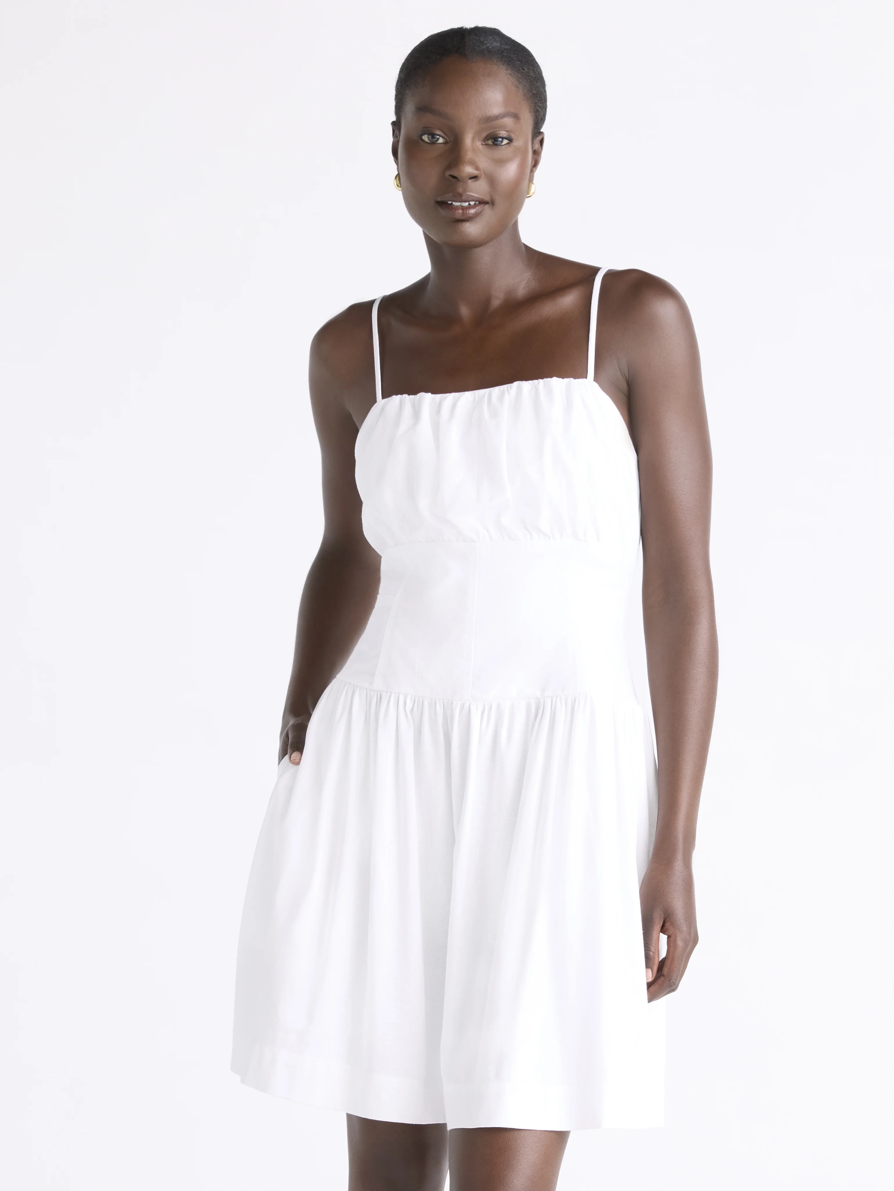 Free Assembly Women's Linen Mini Dress, Sizes XS-XXL | Walmart (US)