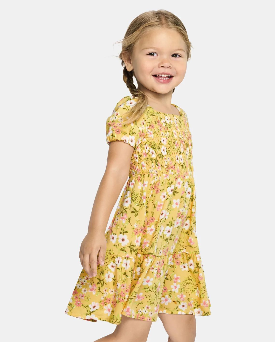 Toddler Girls Mommy And Me Floral Ruffle Dress - sunset gold | The Children's Place