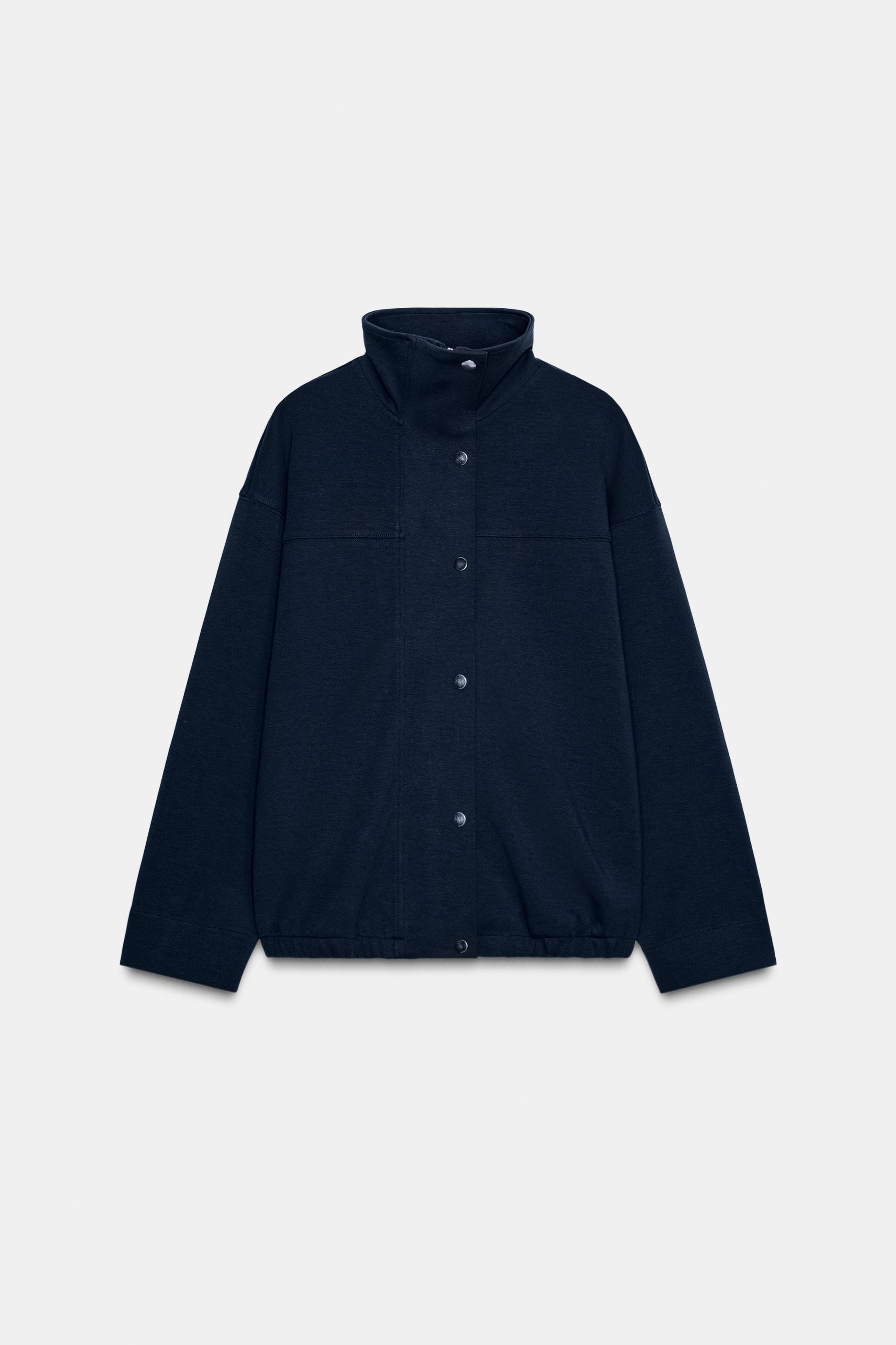 INTERLOCK HIGH-NECK BOMBER JACKET | Zara US