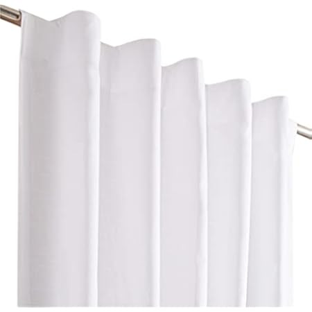 COTTON CRAFT- Set of 2 - Cotton Duck Reverse Tab Top Curtain Panel Set - 50x96 - White - Classic Ele | Amazon (US)