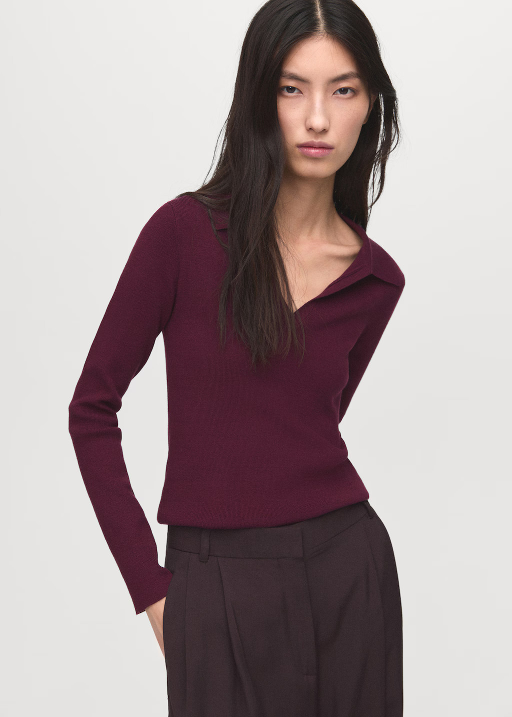 Long-sleeved polo-neck sweater | Mango (US/MX/AU)