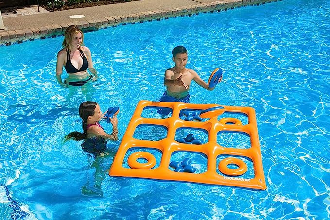 Poolmaster Tic Tac Toe Game Orange/Blue (Reversible) | Amazon (US)