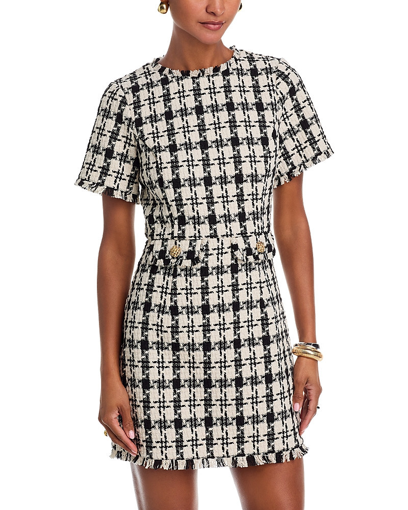 Aqua Short Sleeve Tweed Pocket Shift Dress - Exclusive | Bloomingdale's (US)
