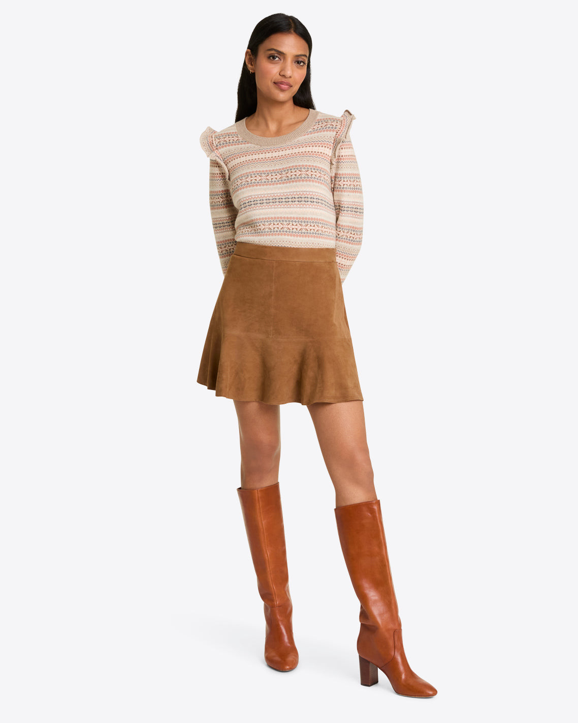 Flutter Skirt in Suede | Draper James (US)