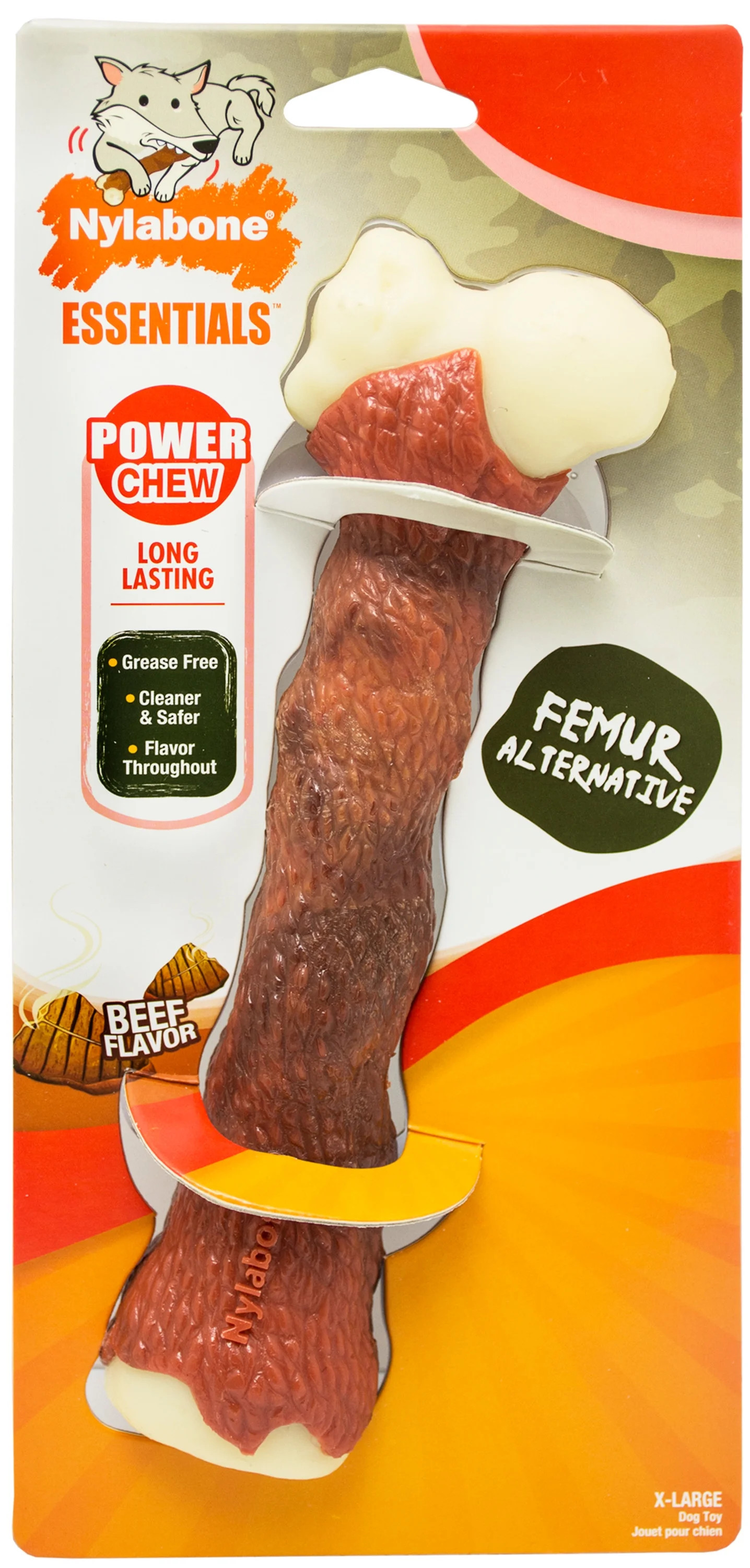 Nylabone Femur Bone Rawhide Alternative Power Chew Durable Dog Toy - 50+ lbs. | Walmart (US)