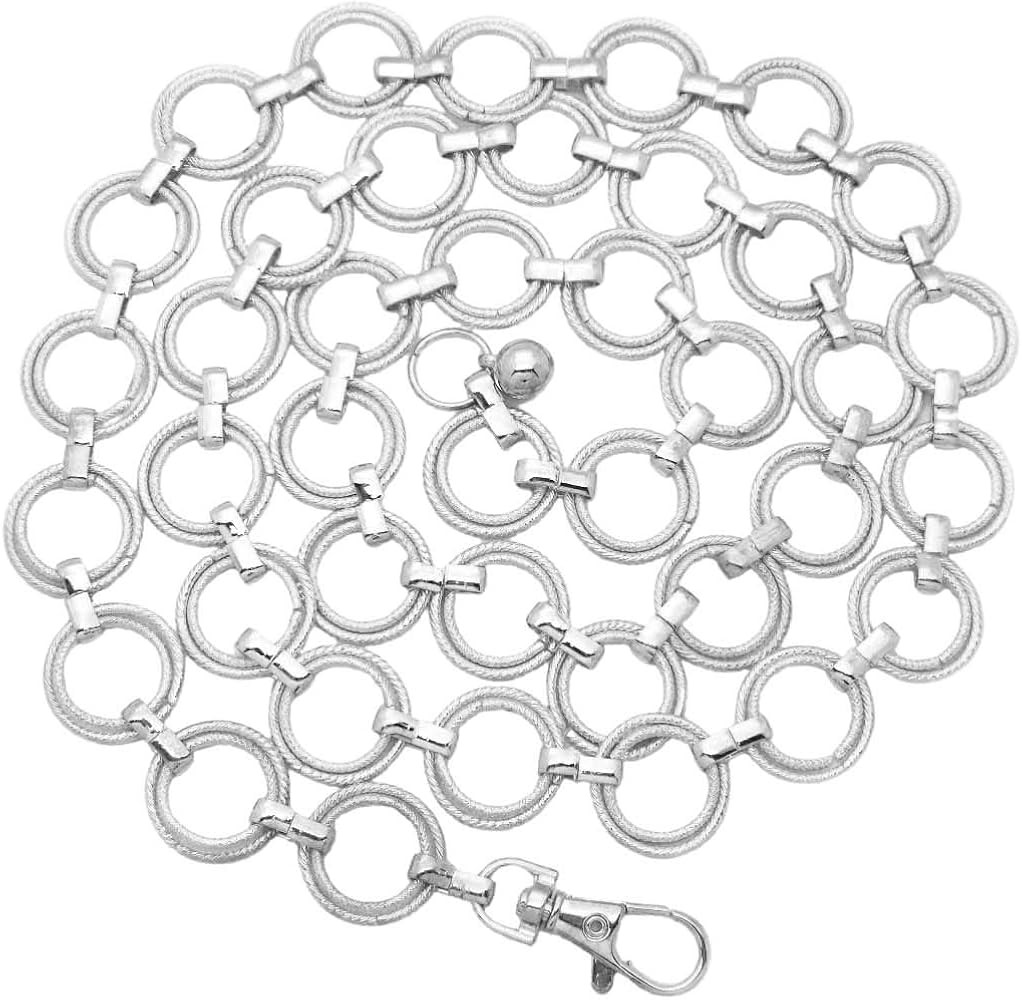 Women's Polished O- Ring All Over Links Metal Link Chain Waist Fashion Belt | Amazon (US)
