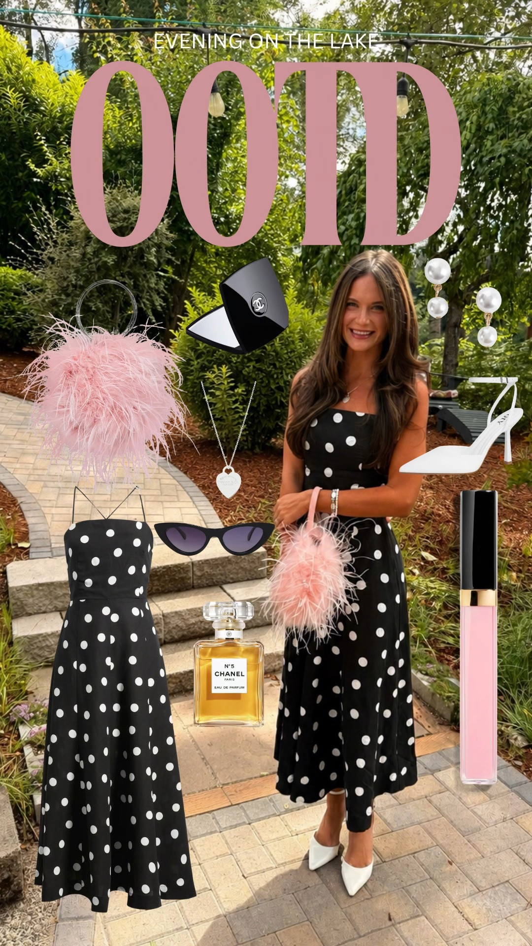 Wedding guest dress | summer dress | midi dress | polka dots | feather bag | mango | Nordstrom | fancy | heels | feminine | girly | pink | travel | church | holiday | ootd

#LTKootd #LTKWedding #LTKSeasonal
