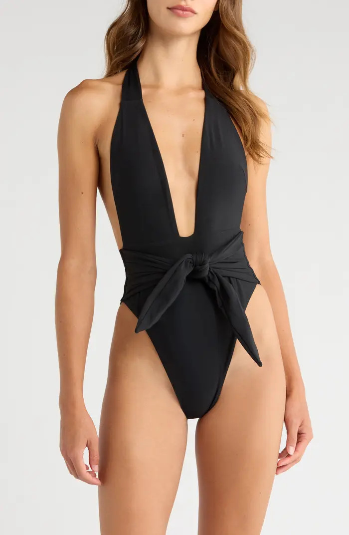 Sable Tropez Halter One-Piece Swimsuit | Nordstrom