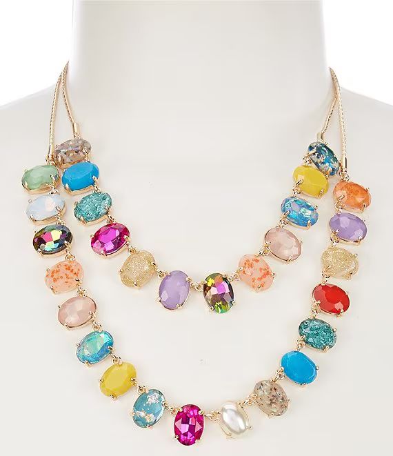 Anna & Avax Brooke Webb of KBStyled Beth Mixed Stone Statement Necklace Set | Dillard's