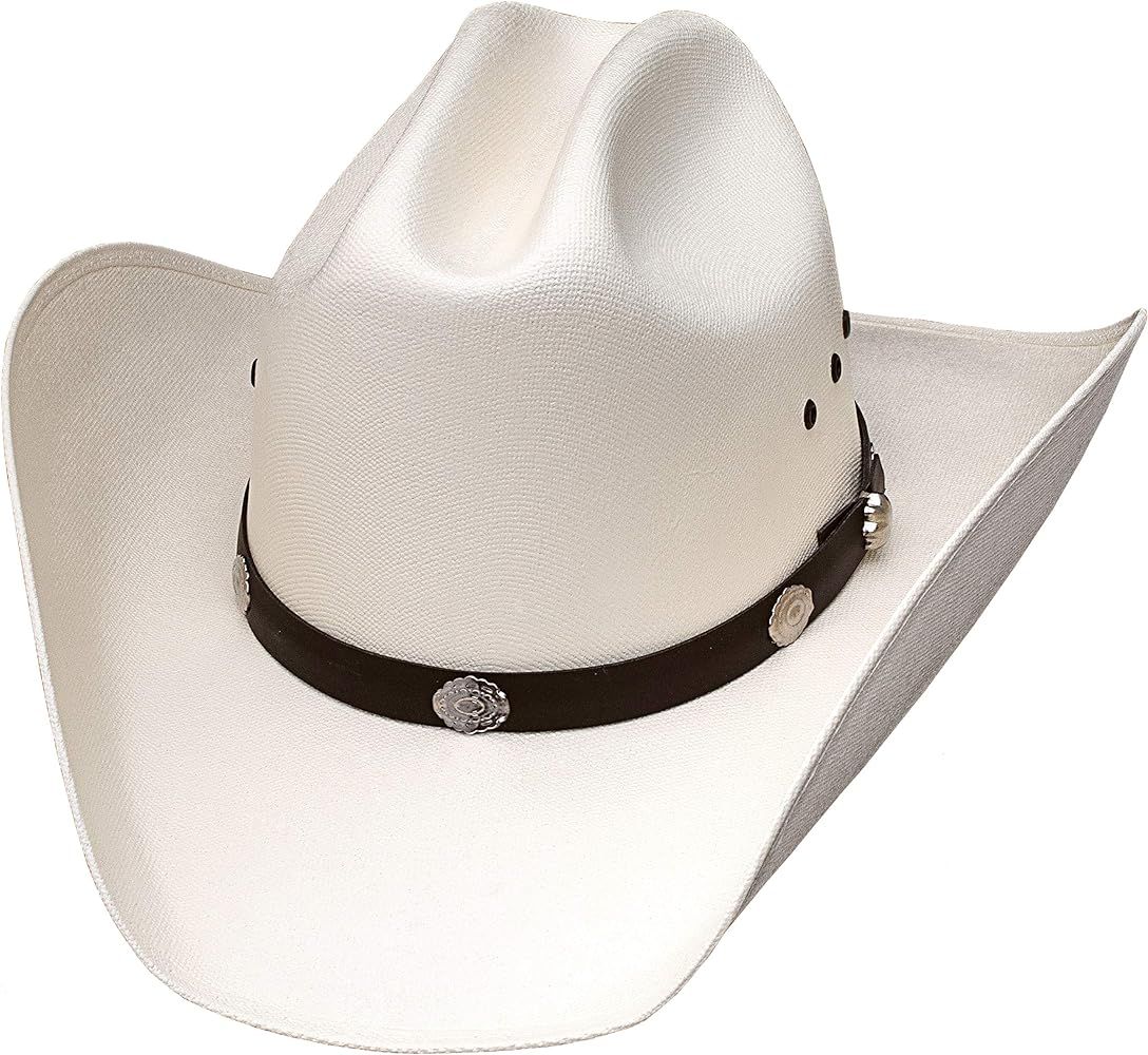 Men's Classic Cattleman Off White Straw Cowboy Hat | Amazon (US)