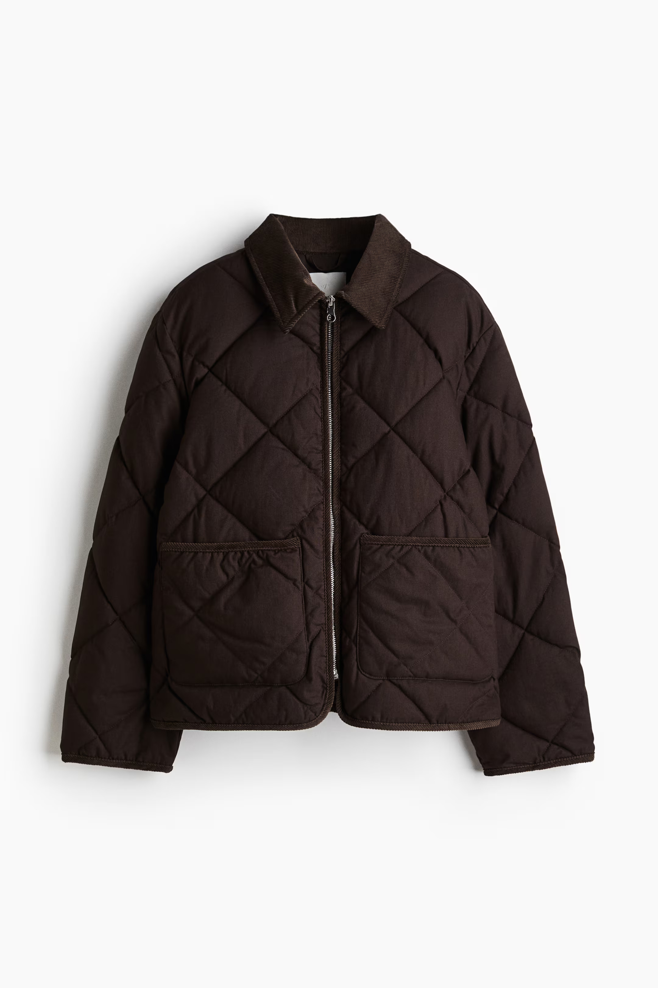 Quilted jacket - Dark brown - Ladies | H&M GB | H&M (UK, MY, IN, SG, PH, TW, HK)