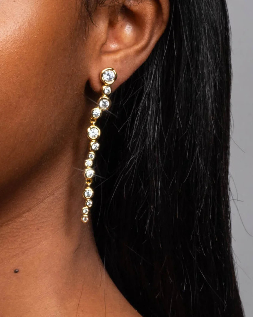Alexis Bittar Asterales Cascading Earrings in Gold | Statement Jewelry from Alexis Bittar | Alexis Bittar