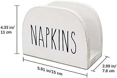 Karisky Rustic Napkin Holder Farmhouse Solid Real Wood Freestanding Napkin Dispenser for Kitchen Cou | Amazon (US)