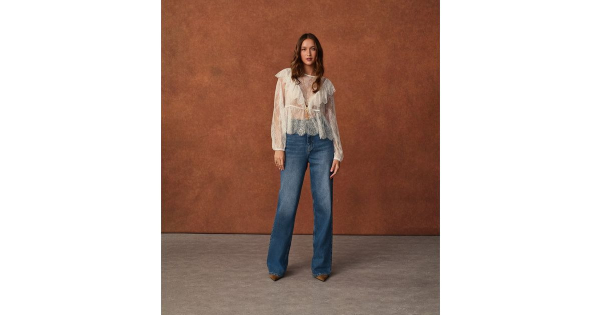 Blue Adalae High Waisted Wide Leg Jeans | New Look | New Look (UK)