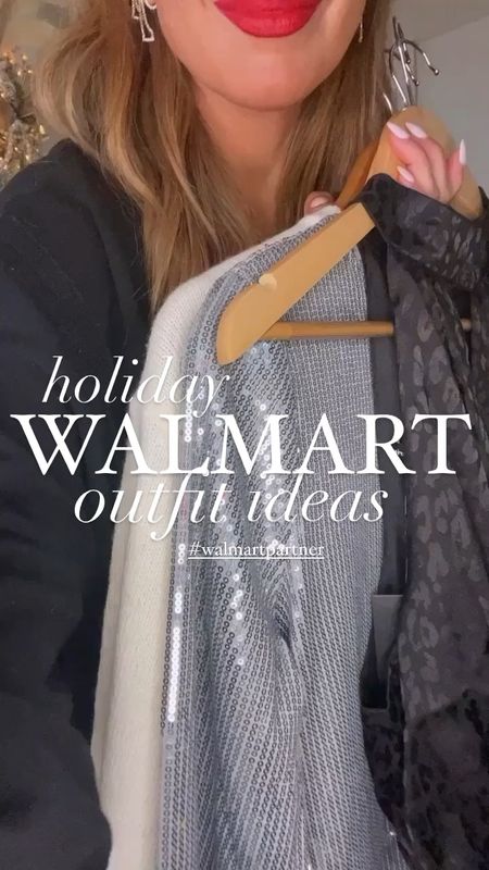 Walmart holiday outfit ideas that can be worn for all of the events~ Christmas & New Year’s  ❤️💫🪩
Size down in the black and silver dress. They run big. 
My silver shoes are only $25 right now!! 
#walmartpartner #walmartfashion 

#holidayparty #holidaydress #christmasoutfit 

#LTKSeasonal #LTKfindsunder50 #LTKHoliday