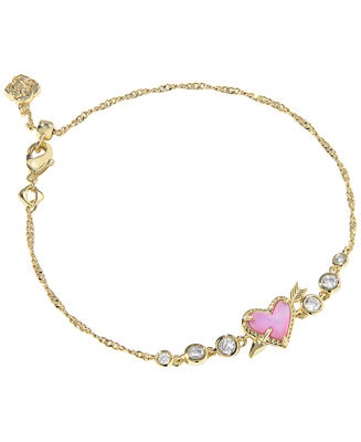 Kendra Scott Opalescent Resin and Cubic Zirconia Ari Heart Arrow Tennis Bracelet - Macy's | Macy's
