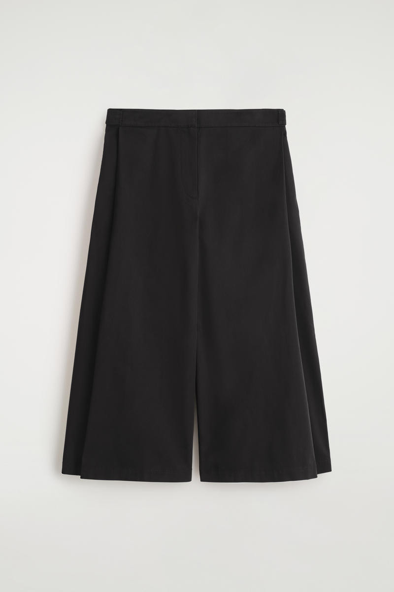 Cropped Cotton Wide-Leg Trousers | COS UK
