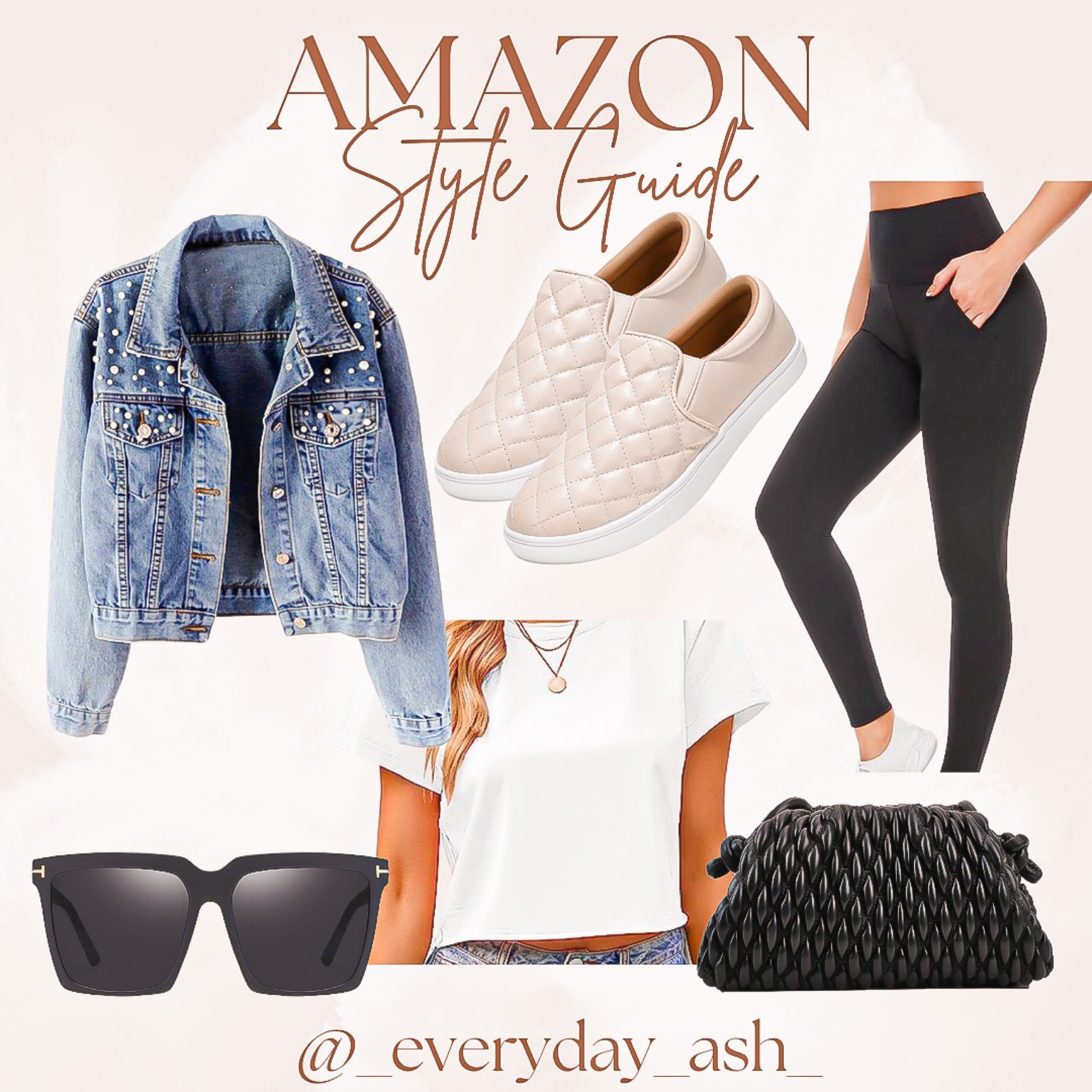AMAZON STYLE GUIDE

This elevated casual look is one of my favorites. Definitely a go to for a mix of comfort and cute ☺️🖤


Amazon style guide, amazon fashion, amazon outfit, elevated basics, casual Amazon look, Pearl denim jacket, leggings, active leggings, shoes, slip on shoes, sneakers, sunglasses, black crossbody, black purse, woven purse, amazon deals, white shirt 

#LTKstyletip #LTKsalealert #LTKxPrimeDay