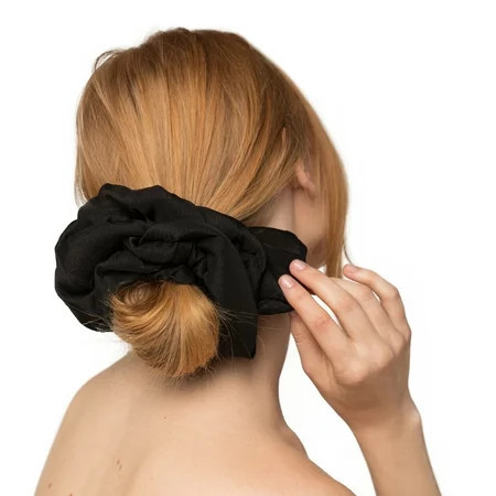 Kitsch Chiffon Dinner Hair Scrunchie Elastic Hair Ties Black 1 Count | Walmart (US)