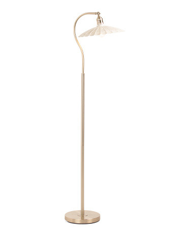 63in Scalloped Ceramic Shade And Metal Floor Lamp | TJ Maxx