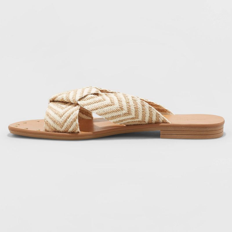 Women's Louise Chevron Print Knotted Slide Sandals - Universal Thread™ | Target