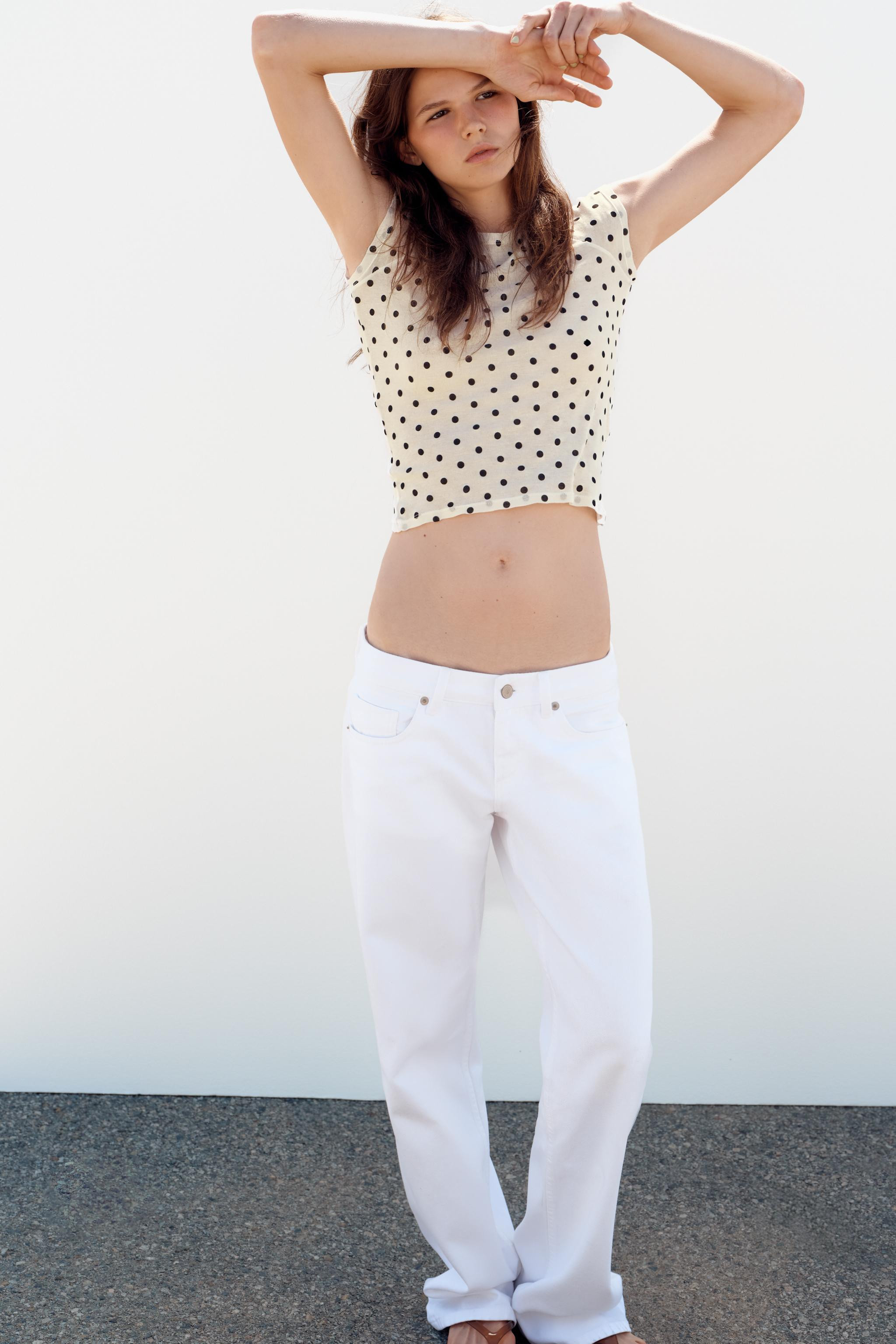 SUPIMA® POLKA DOT SHORT SLEEVE T-SHIRT | Zara US