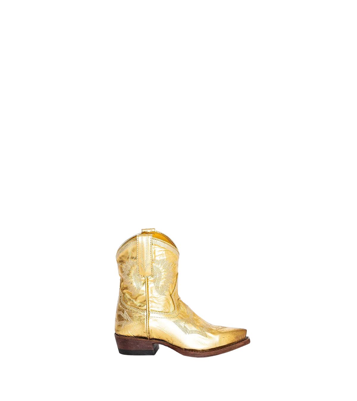 Mini Maggie Metallic Gold | Luxury Fashion Kid's Cowboy Boots | Miron Crosby | Miron Crosby