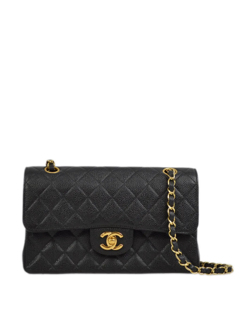 CHANEL Pre-Owned 2000 small Double Flap shoulder bag - Black | Farfetch Global
