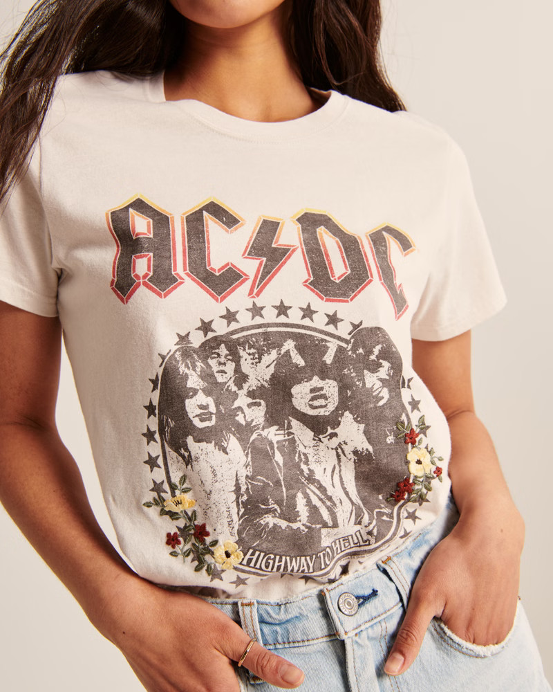AC/DC 90s-Inspired Relaxed Band Tee | Abercrombie & Fitch (US)
