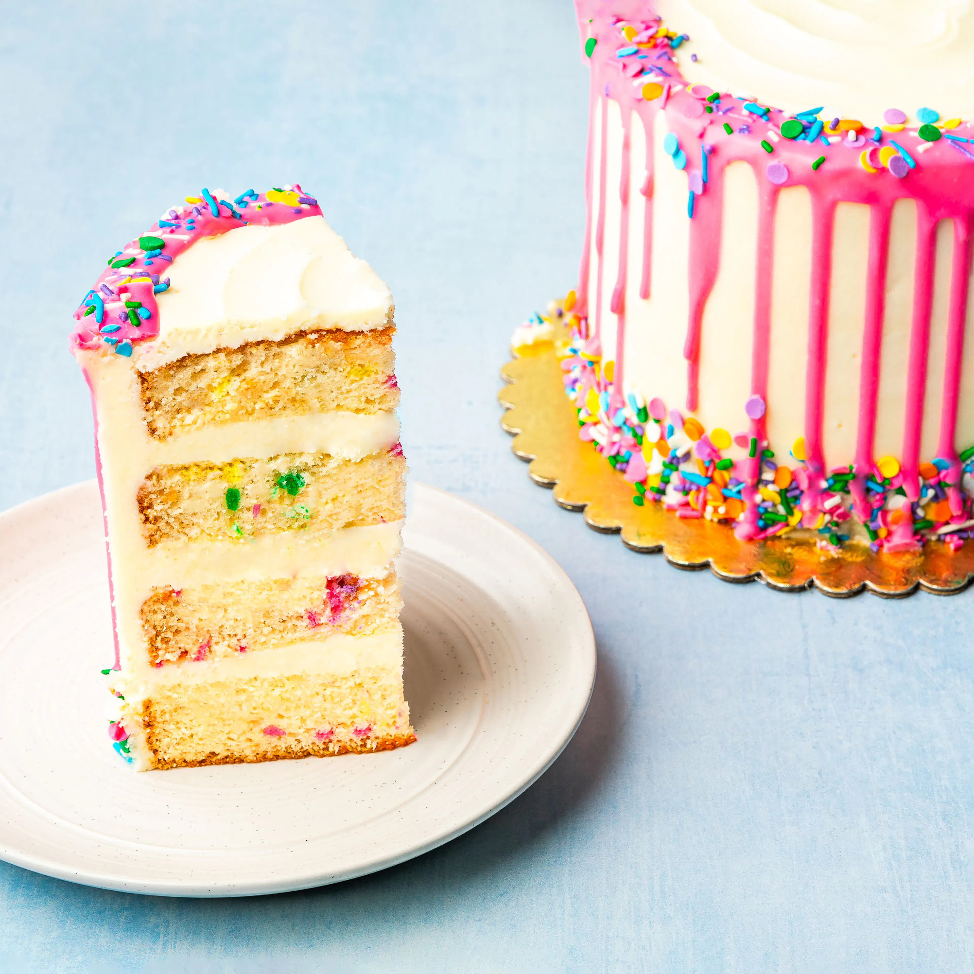 Vanilla Birthday Cake by Splash Cafe | Goldbelly | Goldbelly