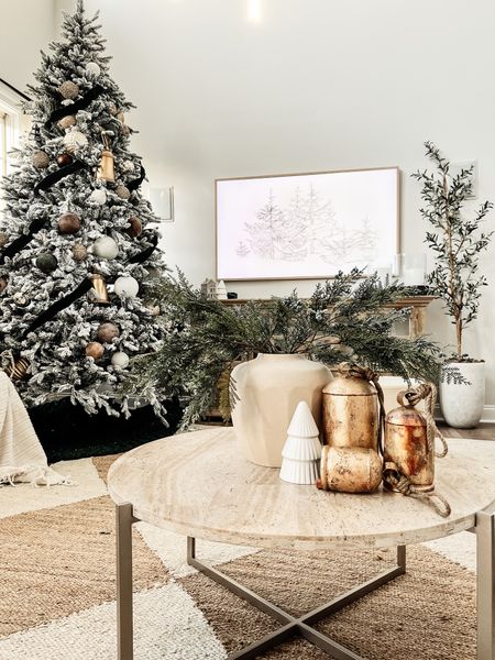 Bells, coffee table, amazon, Target, king of christmas, Christmas tree, olive tree, frame tv, area rug

#LTKHoliday #LTKSeasonal #LTKhome